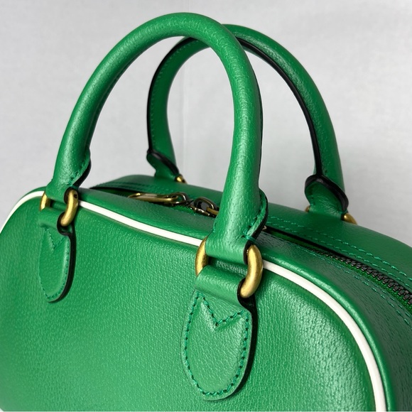 GUCCI x Adidas Green Logo Duffle Bag 727558 Collaboration Collector Strap Zip - Picture 6 of 16